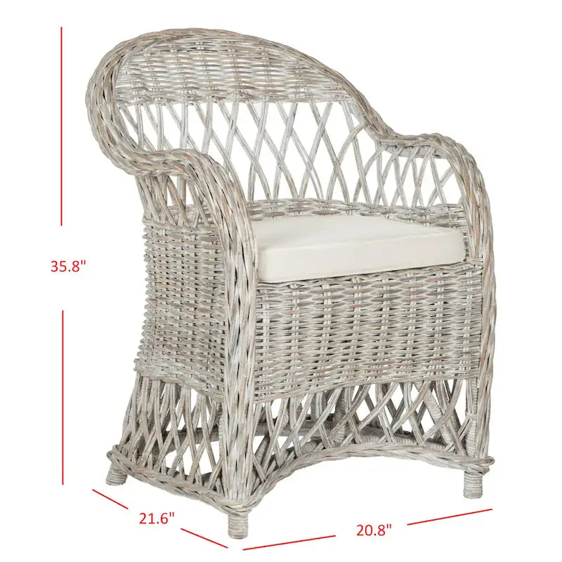 Poltrona Spyrini in rattan naturale - 25,5 x 26,5 x 35,5 - 26Lx27Px36H