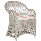 Poltrona Spyrini in rattan naturale - 25,5 x 26,5 x 35,5 - 26Lx27Px36H