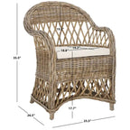 Poltrona Spyrini in rattan naturale - 25,5 x 26,5 x 35,5 - 26Lx27Px36H