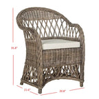 Poltrona Spyrini in rattan naturale - 25,5 x 26,5 x 35,5 - 26Lx27Px36H