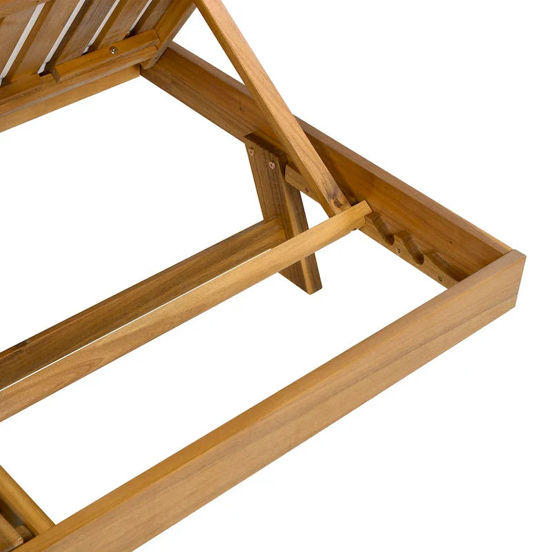 Christopher Knight Home - Set di 2 Chaise Lounge da Esterno in Acacia Michael