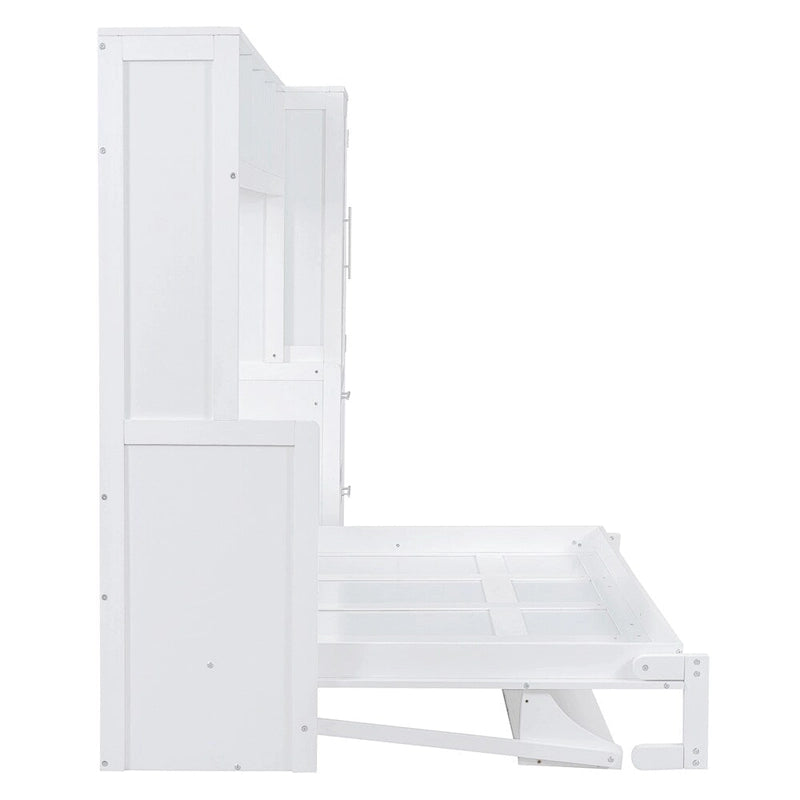 Letto a scomparsa Queen Size con armadio e cassetti