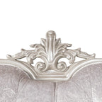 Divanetto tradizionale Clarissa a 2 posti con schienale trapuntato e cuscino decorativo