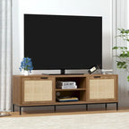 Mobile Porta TV Moderno con 2 Ante, Mobile Contenitore per Media con 4 Ripiani per TV fino a 65 pollici - 59