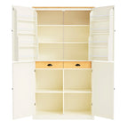 Mobile dispensa da cucina autoportante alto 40,2x20x71,3 pollici con 2 cassetti, 2 ripiani regolabili, 8 ripiani sullo sportello