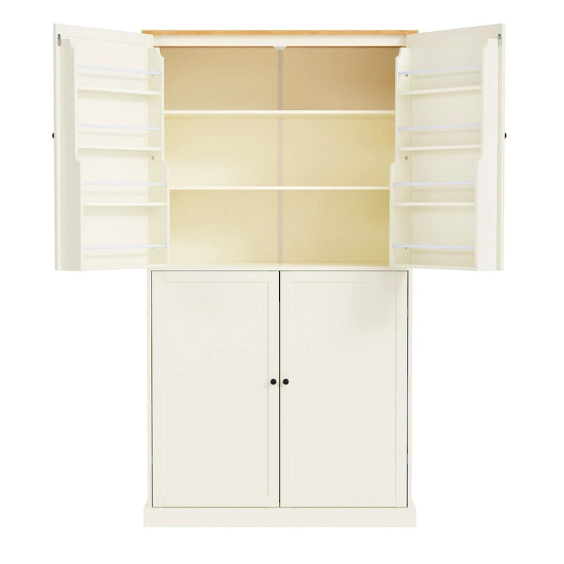 Mobile dispensa da cucina autoportante alto 40,2x20x71,3 pollici con 2 cassetti, 2 ripiani regolabili, 8 ripiani sullo sportello