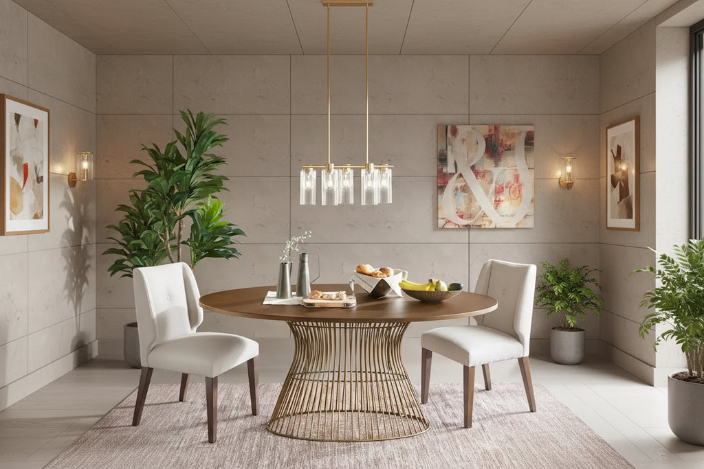 INK+IVY Mercer Bronze Oval Dining Table