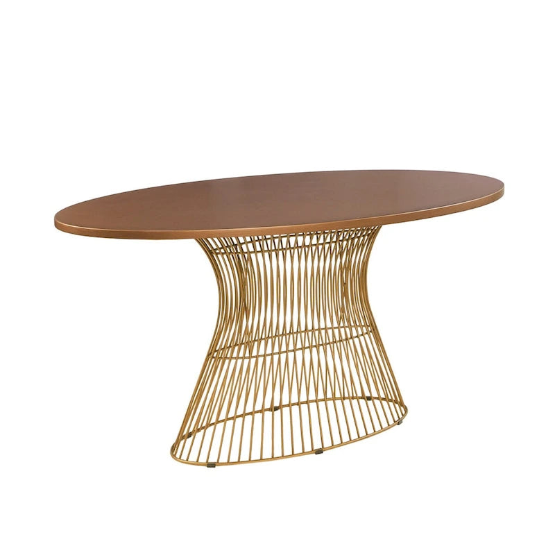Tavolo da pranzo ovale Mercer in bronzo