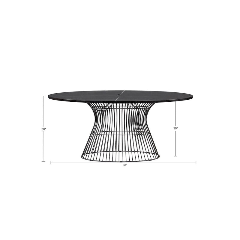 Tavolo da pranzo ovale Mercer in bronzo