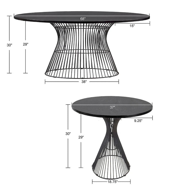 Tavolo da pranzo ovale Mercer in bronzo