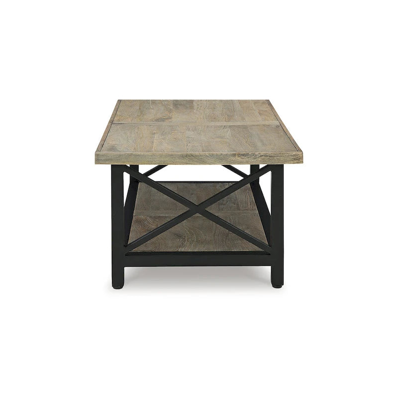 Tavolino da caffè Bristenfort marrone/nero - 46 larghezza x 26 profondità x 18 altezza