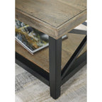 Tavolino da caffè Bristenfort marrone/nero - 46 larghezza x 26 profondità x 18 altezza
