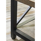 Tavolino da caffè Bristenfort marrone/nero - 46 larghezza x 26 profondità x 18 altezza