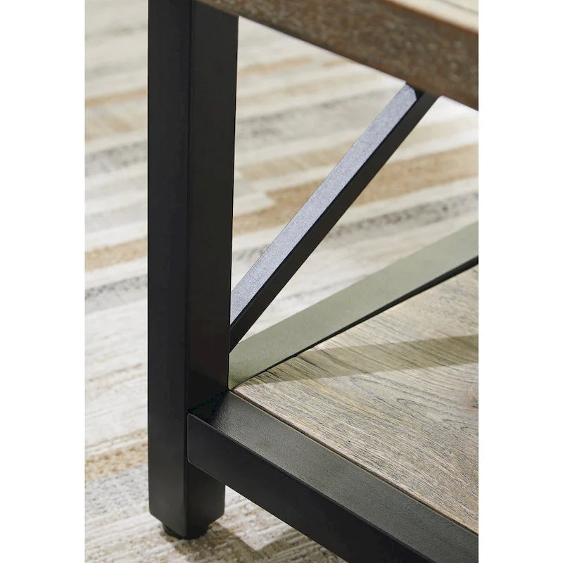 Tavolino da caffè Bristenfort marrone/nero - 46 larghezza x 26 profondità x 18 altezza