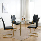 Sedie da pranzo moderne con gambe in metallo cromato, set da 4