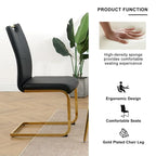 Sedie da pranzo moderne con gambe in metallo cromato, set da 4