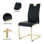 Sedie da pranzo moderne con gambe in metallo cromato, set da 4