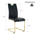 Sedie da pranzo moderne con gambe in metallo cromato, set da 4