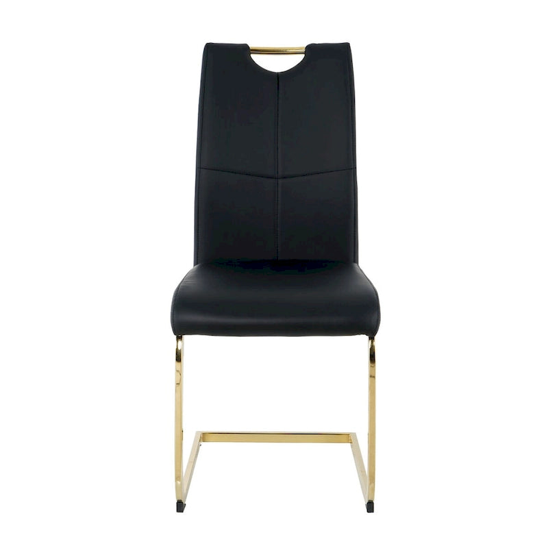Sedie da pranzo moderne con gambe in metallo cromato, set da 4