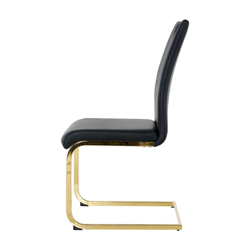 Sedie da pranzo moderne con gambe in metallo cromato, set da 4