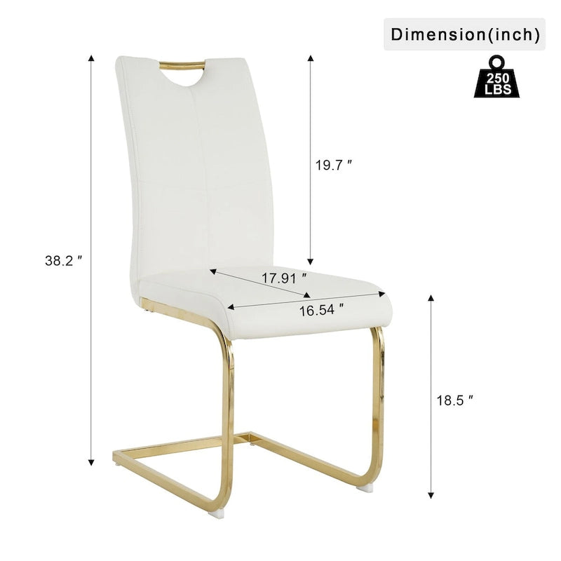 Sedie da pranzo moderne con gambe in metallo cromato, set da 4