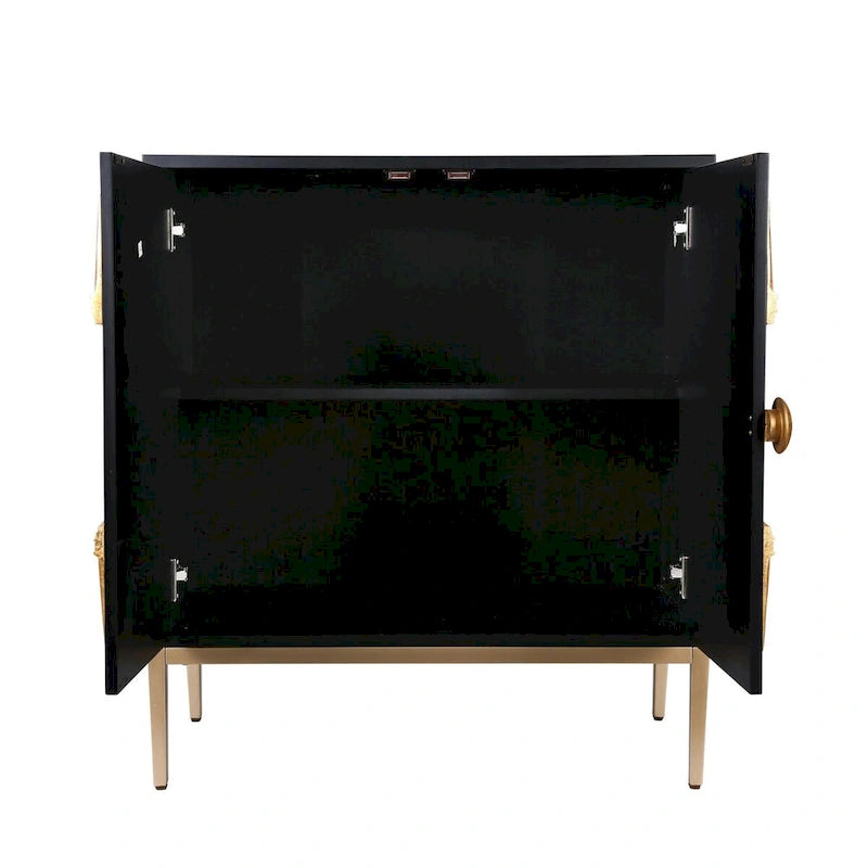Mobile credenza con 2 ante, per sala da pranzo, buffet, credenza a raggiera per soggiorno
