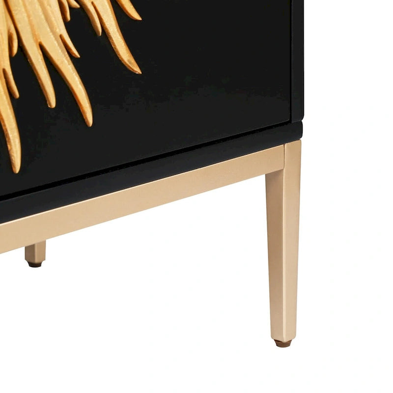 Mobile credenza con 2 ante, per sala da pranzo, buffet, credenza a raggiera per soggiorno