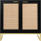 Madia in Rattan Mobile Buffet da Cucina - 13.8P x 31.5L x 29.4A