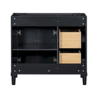Mobile bagno in legno da 36" con cassetti e ripiano regolabile (senza lavabo)