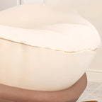 Sedia a dondolo scandinava imbottita con pouf opzionale