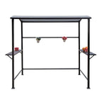Gazebo da esterno con struttura in acciaio 1,5 x 2,4 m con tettoia per barbecue