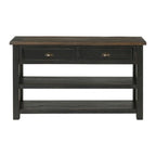 The Gray Barn Downington Consolle da Divano in Legno Massello a 2 Cassetti