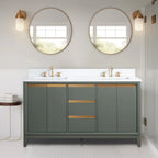 Mobile da Bagno Vanity Art con Lavabo in Ceramica e Top in Marmo Ricomposto