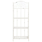 SAFAVIEH Bryn Scaffale da panettiere da esterno a 4 ripiani in ferro battuto vittoriano - 25 pollici L x 15 pollici P x 63 pollici H - 25 L x 15 P x 63 H