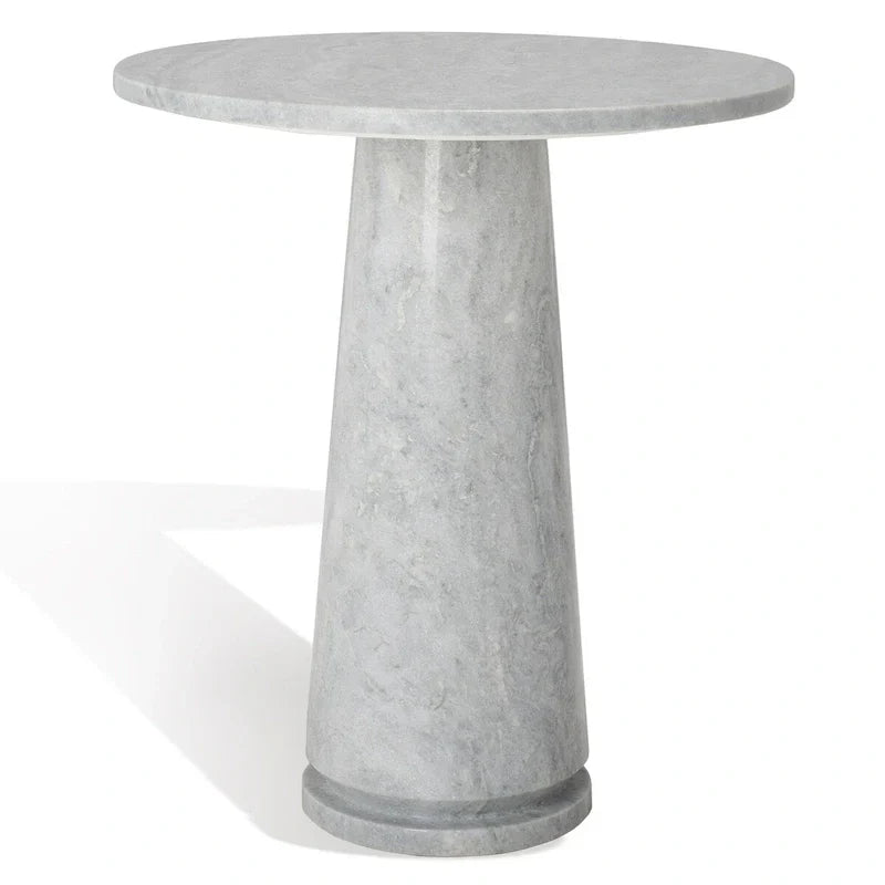 Tavolino d'appoggio rotondo alto in marmo Ghicu di SAFAVIEH Couture - 55,8 cm L x 53,3 cm P x 61 cm A - 53,3x53,3x61 cm