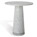 Tavolino d'appoggio rotondo alto in marmo Ghicu di SAFAVIEH Couture - 55,8 cm L x 53,3 cm P x 61 cm A - 53,3x53,3x61 cm