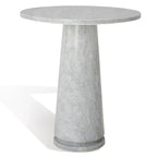 Tavolino d'appoggio rotondo alto in marmo Ghicu di SAFAVIEH Couture - 55,8 cm L x 53,3 cm P x 61 cm A - 53,3x53,3x61 cm