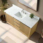 Mobile da Bagno Vanity Art con Lavabo in Ceramica e Top in Marmo Ricomposto