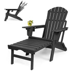 Sedia Adirondack Pieghevole e Regolabile Vrakae con Pouf