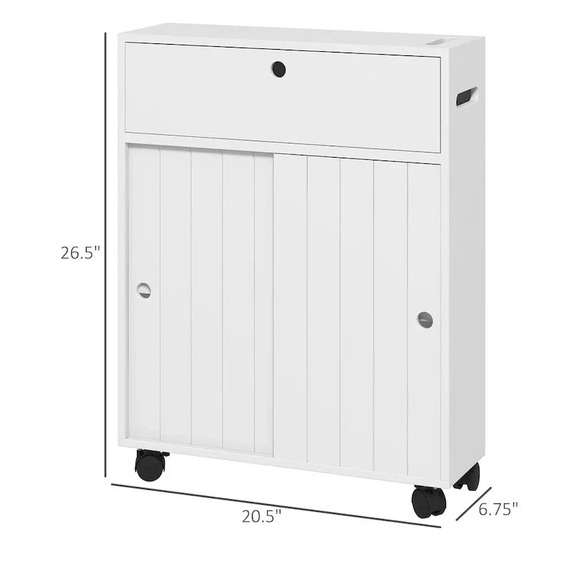 Mobiletto per bagno piccolo con foro per carta