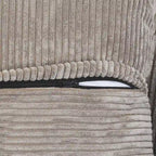 Large Modular Sectional Sofa Corduroy Upholstery U-Shaped 4 Seater with 2 Ottoman and 5 Pillows