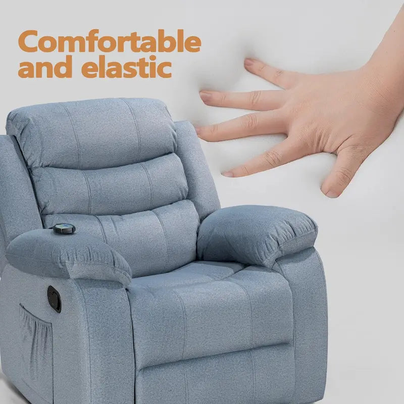 Poltrona reclinabile morbida con funzione massaggio e calore