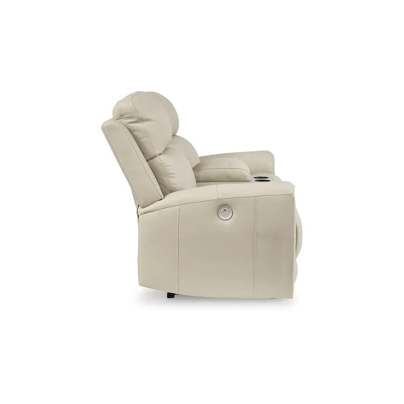 Divanetto reclinabile elettrico Signature Design by Ashley Dahlmoore Beige con console - 76 L x 42 P x 40 A