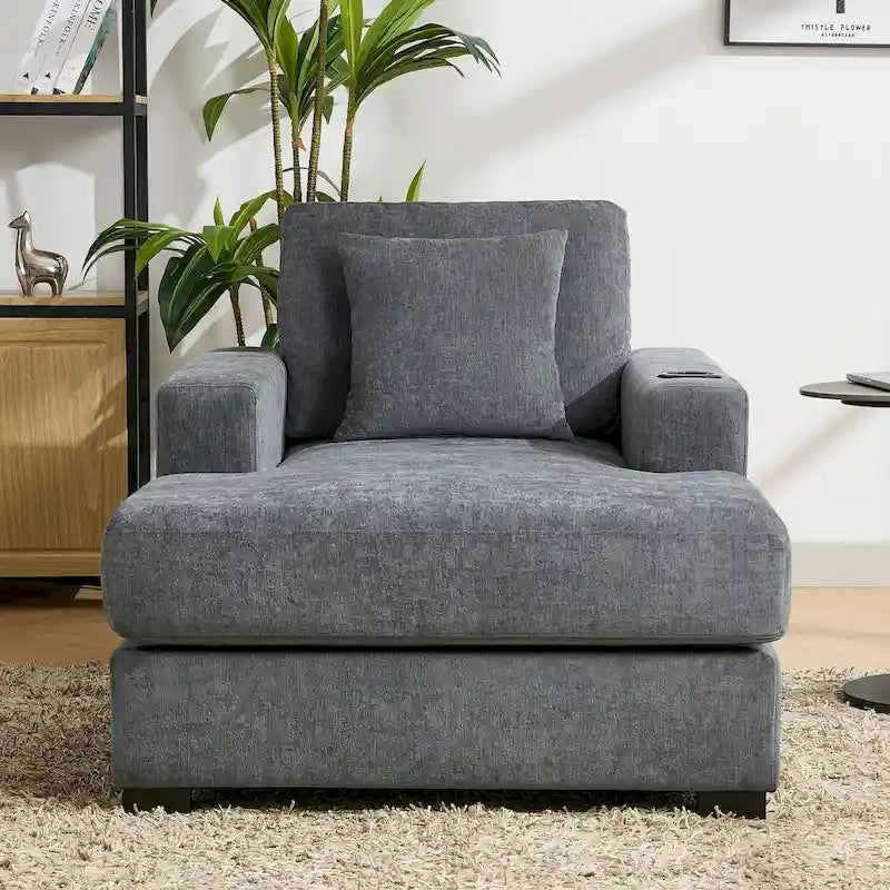 Chaise longue oversize a tre misure con cuscini