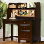 Scrivania per computer Romeo Transitional da 48 pollici in legno massello con 4 cassetti di Furniture of America