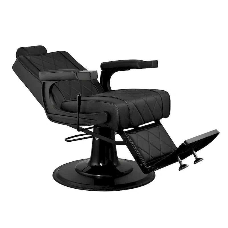 Heavy Duty Barber Chair Reclining Barbershop Styling Chair, Black