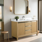 Mobile da Bagno Vanity Art con Lavabo in Ceramica e Top in Marmo Ricomposto