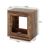 Tavolino in legno con contenitore, Comodini in noce per soggiorno, camera da letto