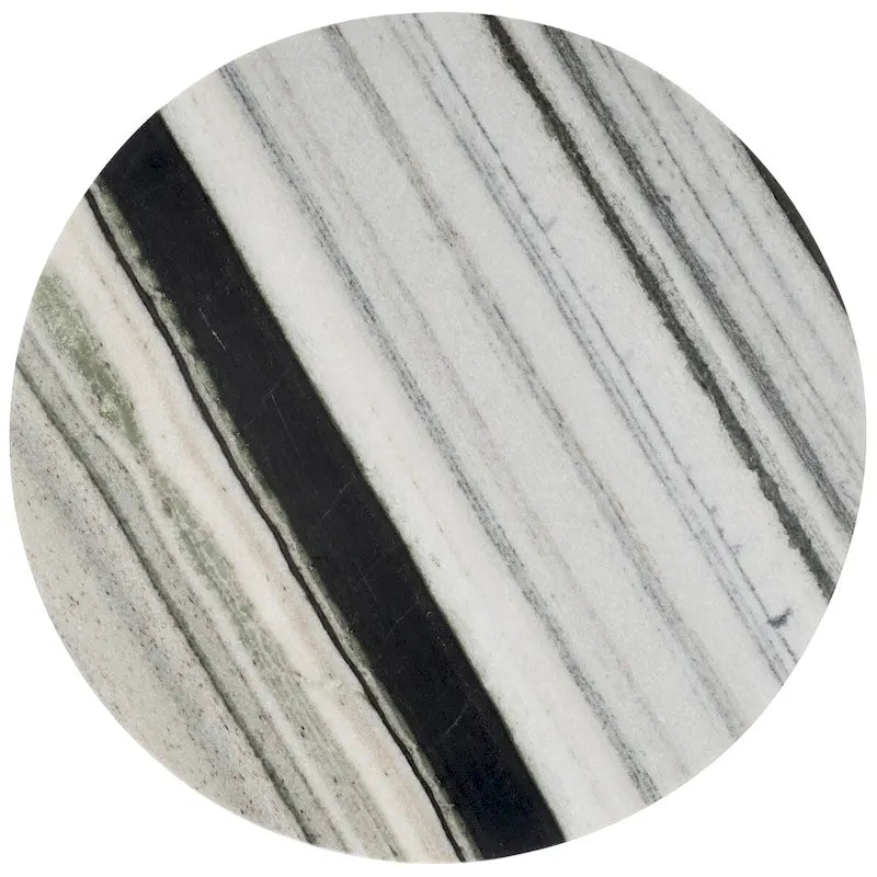 Tavolino d'appoggio rotondo alto in marmo Ghicu di SAFAVIEH Couture - 55,8 cm L x 53,3 cm P x 61 cm A - 53,3x53,3x61 cm