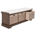 SAFAVIEH Fiorello Panca Contenitore a 3 Cassetti con Cuscino - 47,3 L x 15 P x 19 A - 47Lx15Px19A